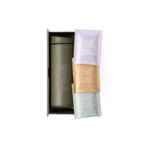 London Nootropics Gift Box with Travel Coffee Cup: Khaki