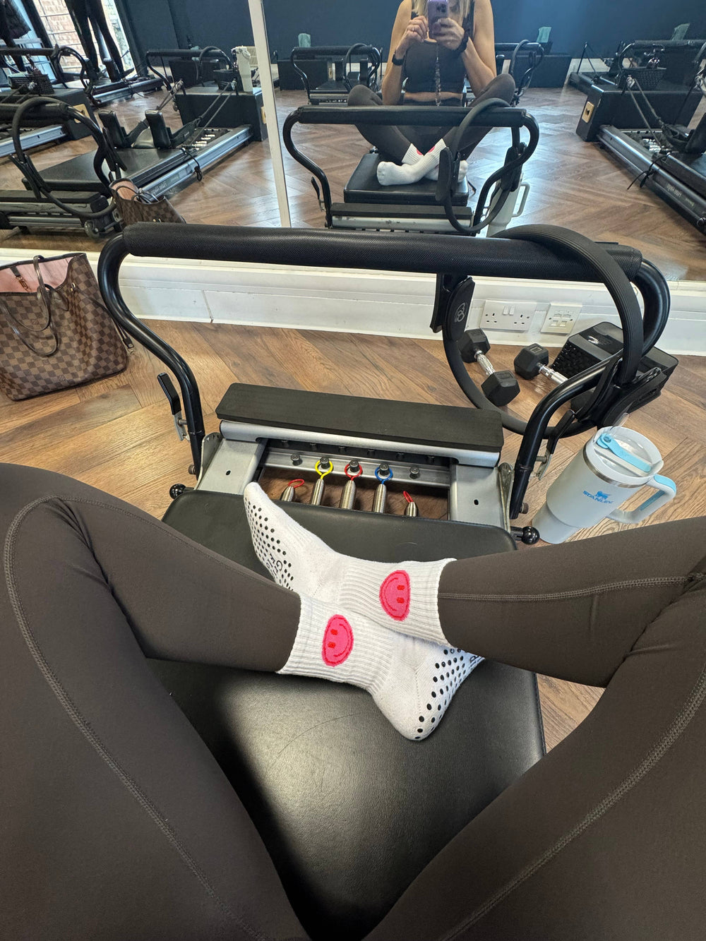 Grip & Flow - Smiley face Pilates grip sock 
