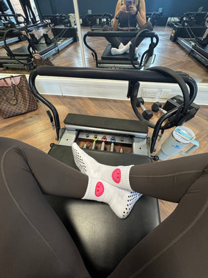 Grip & Flow - Smiley face Pilates grip sock 