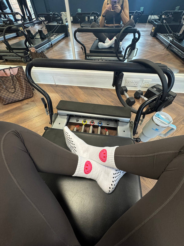 Grip & Flow - Smiley face Pilates grip sock 