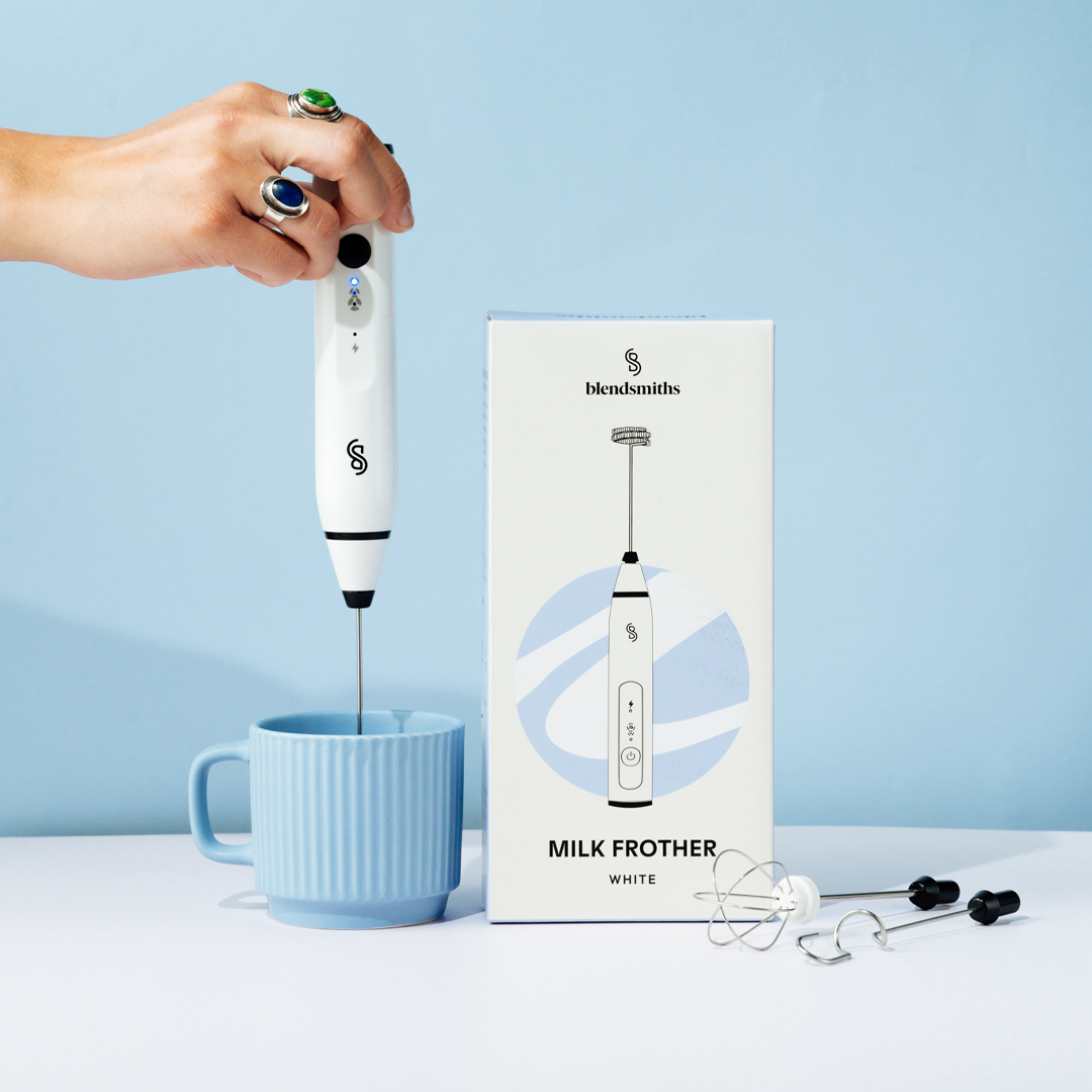 Handheld Milk Frother - White