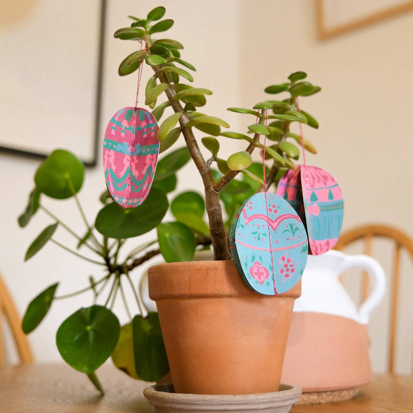 Easter Egg Recycled Paper Ornaments