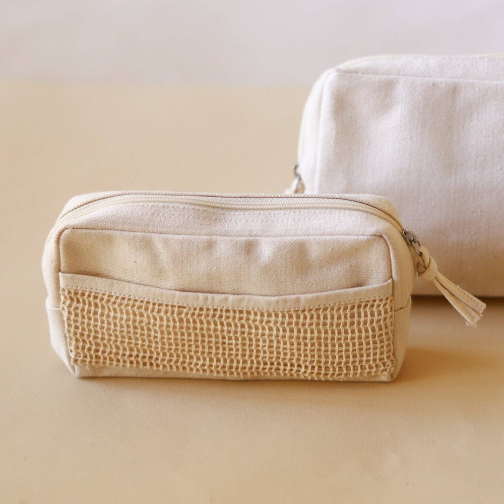 Organic Lifestyle Accessory Pouch With Netting Small