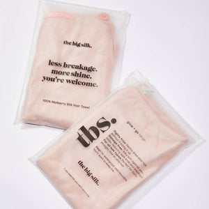 Organic Brushed Silk Hair Towel ~ Pink