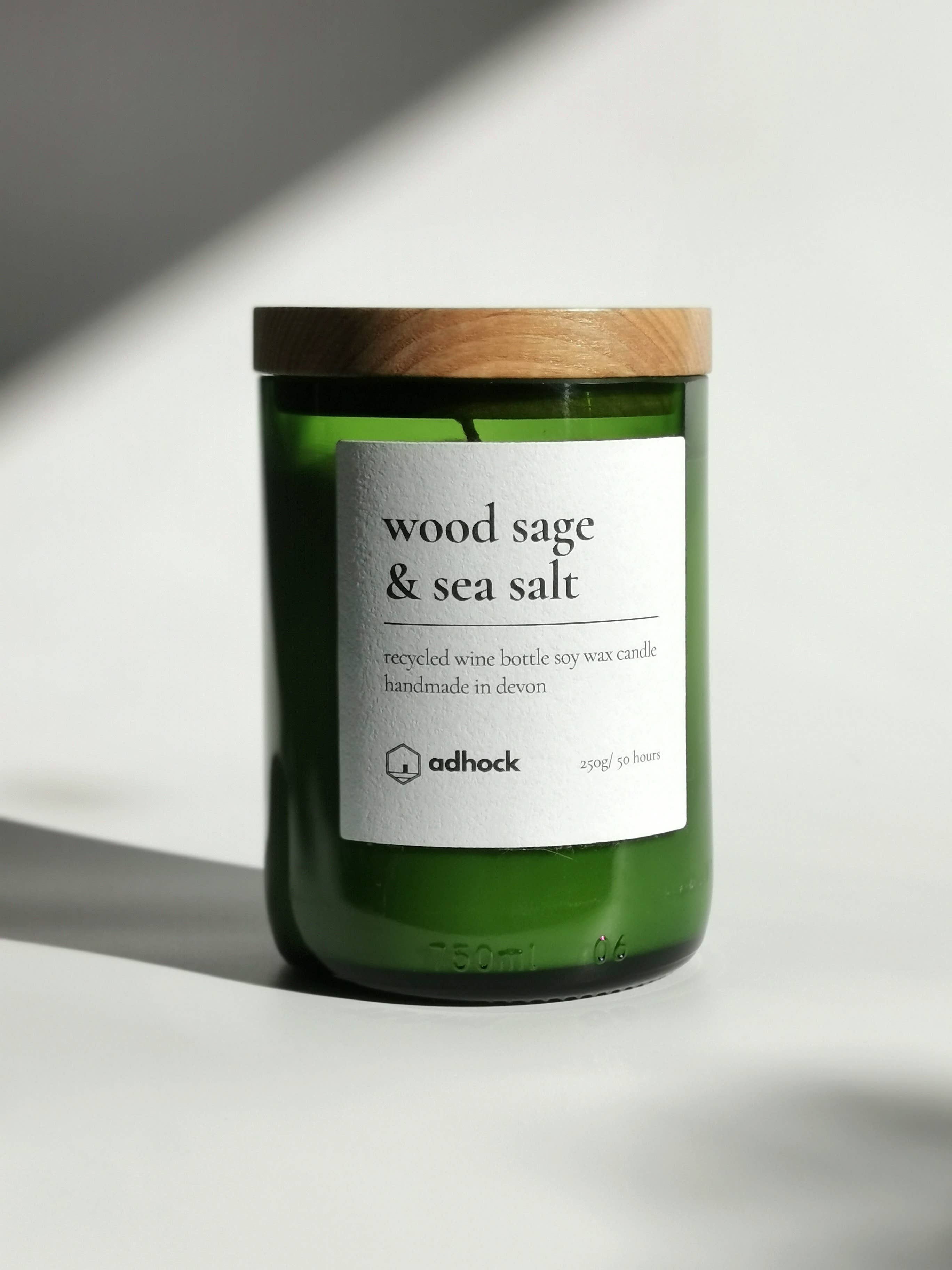 Wood Sage & Sea Salt Wine Bottle Candle