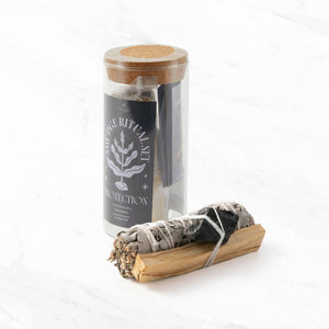 Black Tourmaline Smudge Ritual Set – Cleanse, Protect & Invite Positive Energy