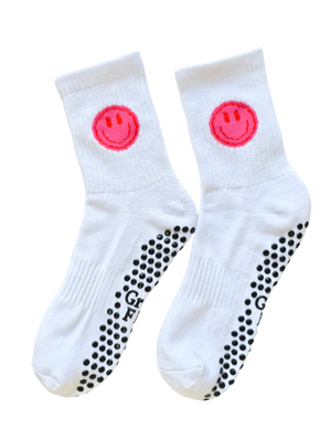 Grip & Flow - Smiley face Pilates grip sock 