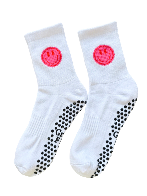 Grip & Flow - Smiley face Pilates grip sock 