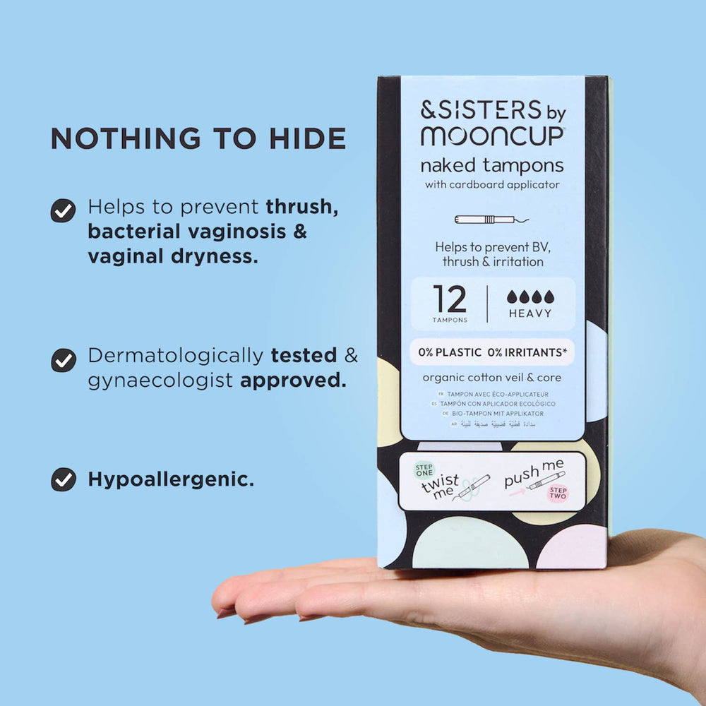 &SISTERS - Eco-Applicator Tampons | Heavy (12 pack) | Plastic-free