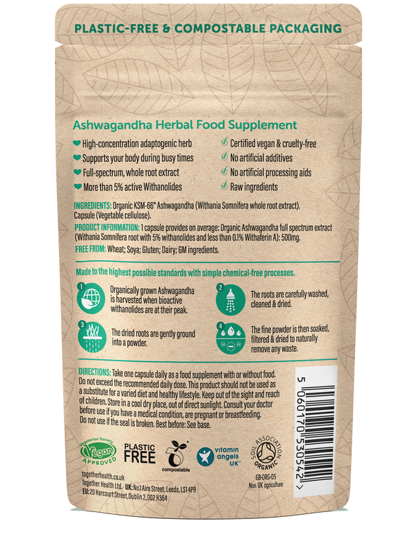 Together Health - Ashwagandha Supplement – Organic – 30 Capsules