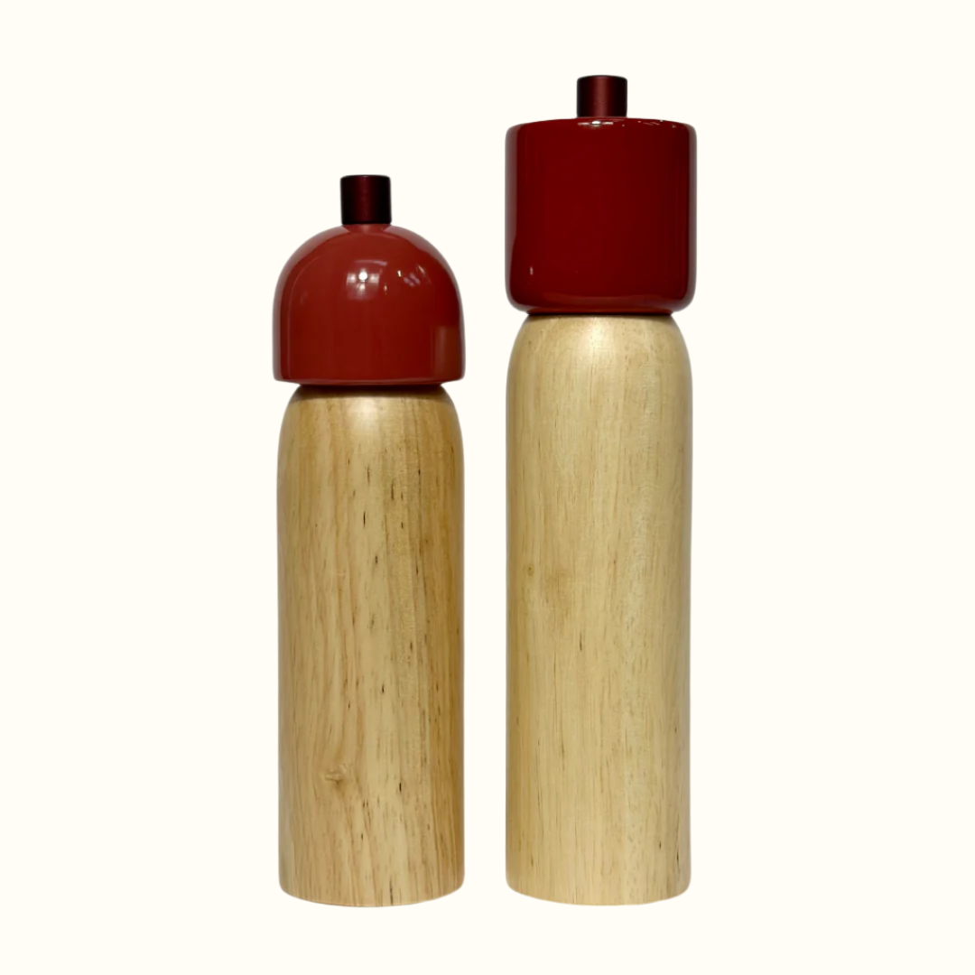 Salt & Pepper Grinder - Cherry Red & Red