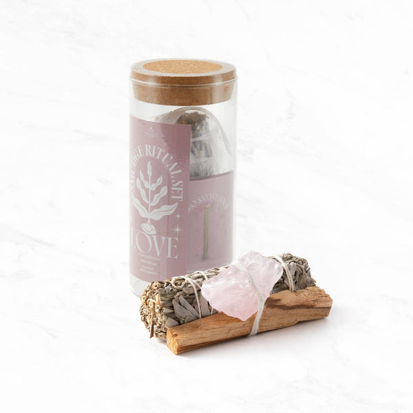 Rose Quartz Smudge Ritual Set – Cleanse, Protect & Invite Positive Energy
