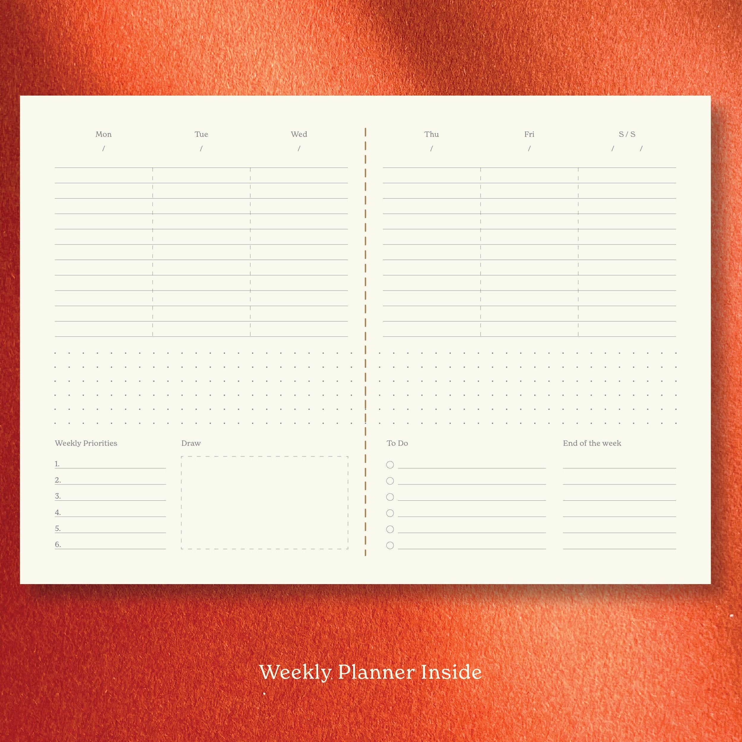 Weekly Planner Notebook - Paprika