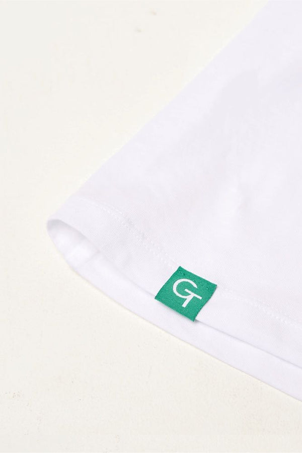 Organic Cotton Cropped Tank Top - White