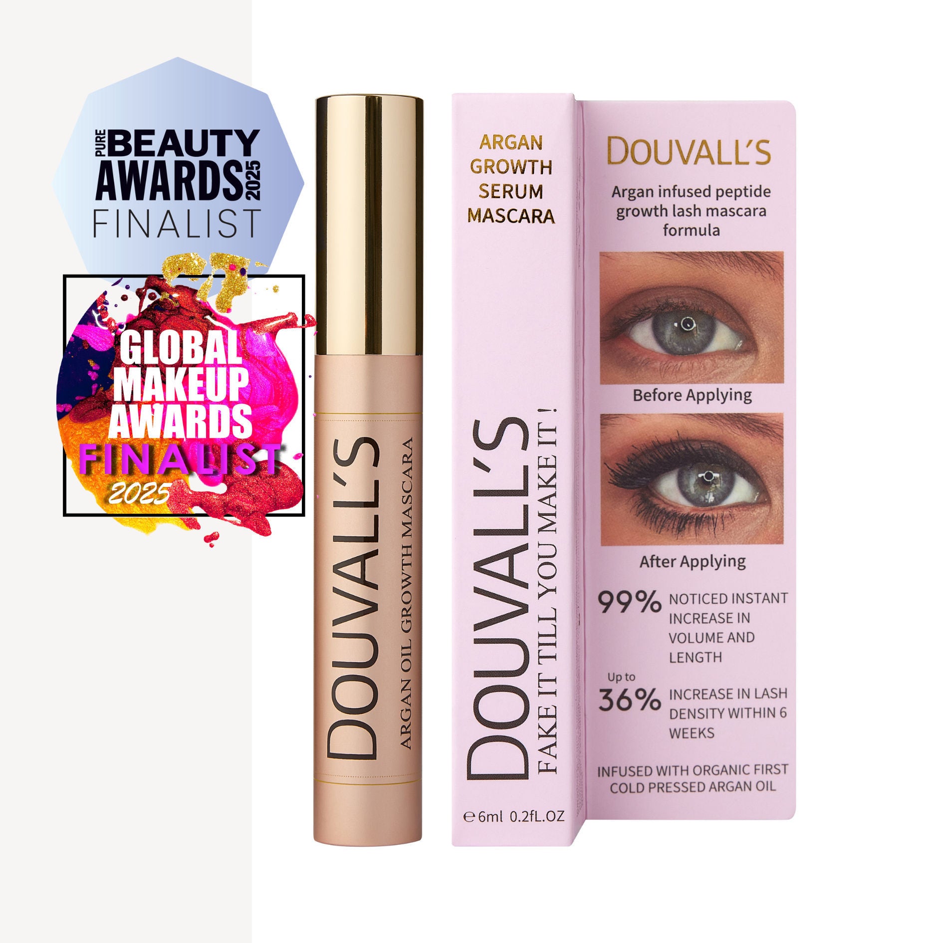 Argan Growth Serum Mascara 6ml | Achieve Longer, Fuller, and Voluminous Eyelashes