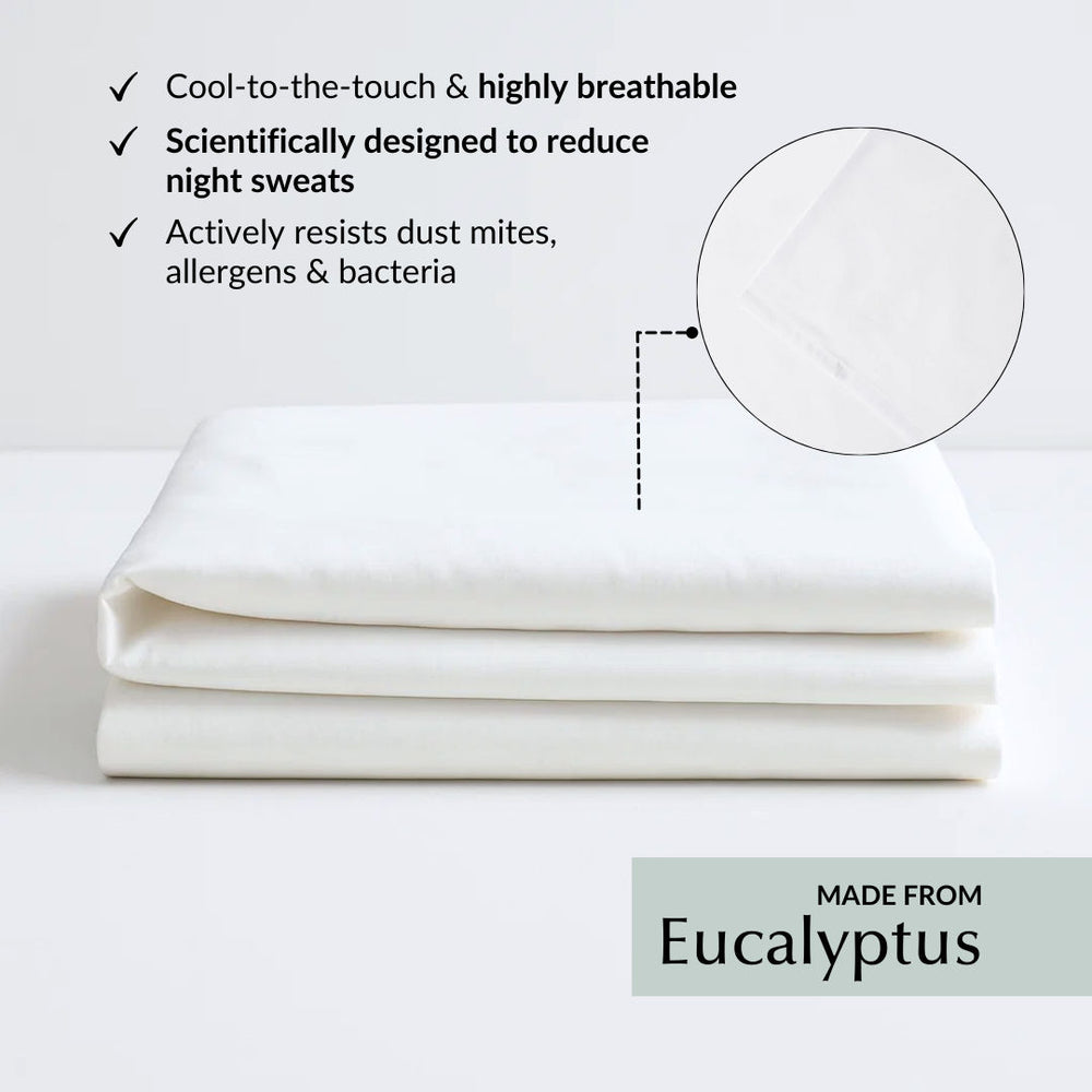 Cool & Comfy Silk Flat Sheet (Eucalyptus)