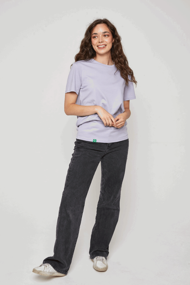 Organic Cotton Regular Fit T-Shirt - Pale Lavender
