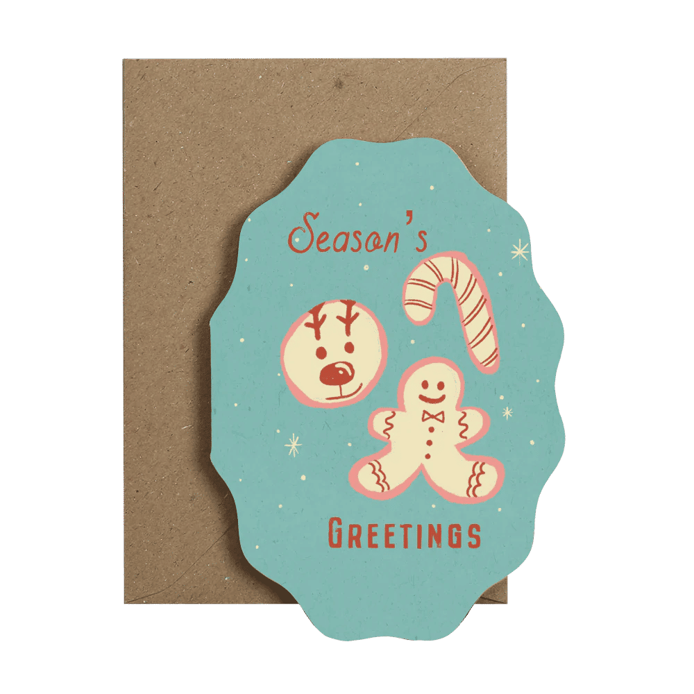 Season's Greetings Cookie Card ~ Christmas Card