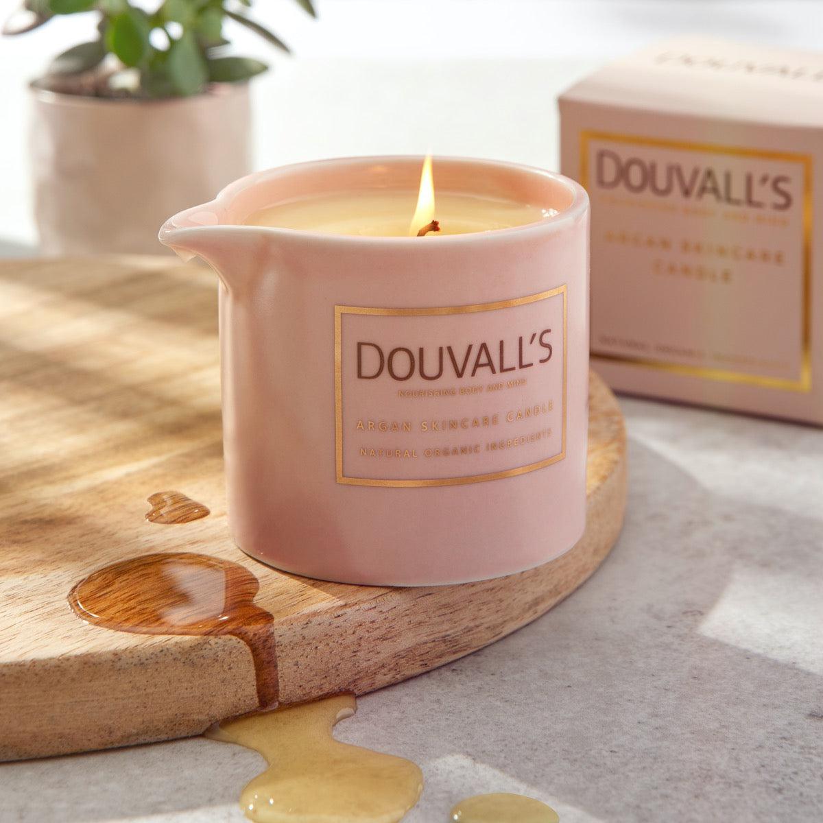 Douvall’s natural candle collection.