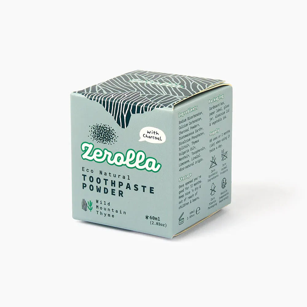 Eco Natural Toothpaste Powder 60ml - Wild Charcoal