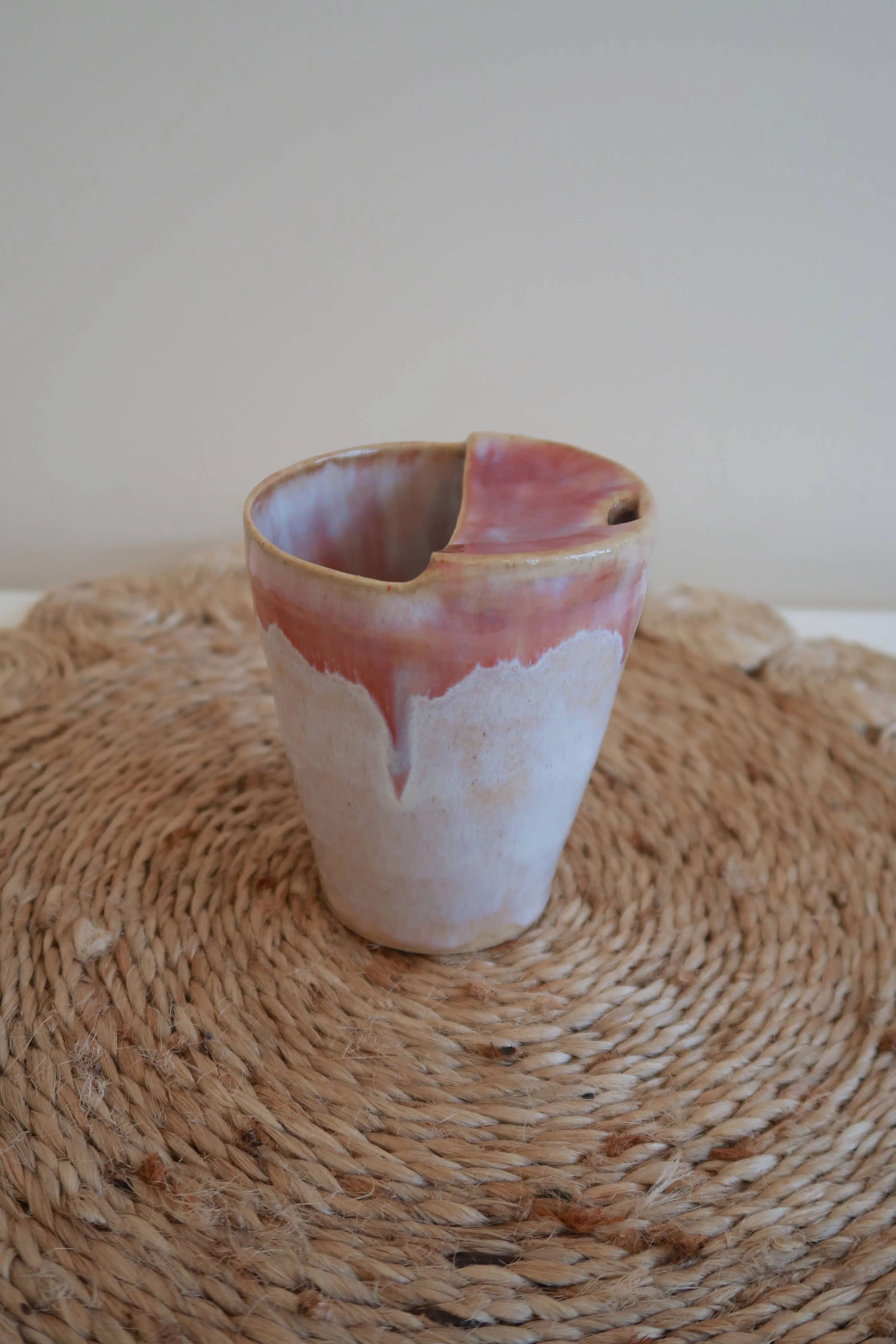 FernwehClayDesigns - Handmade Ceramic Espresso Travel Keep Cup - Pink