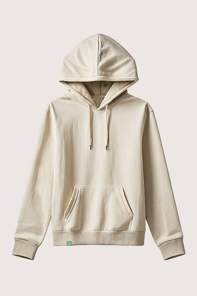 ORGANIC COTTON HOODIE - SAND