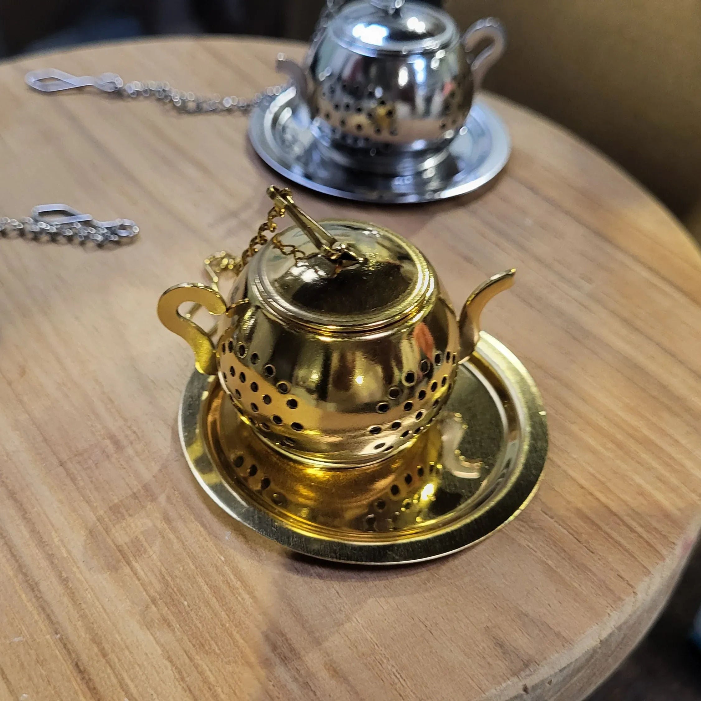 Stainless steel teapot tea infuser - gold or silver