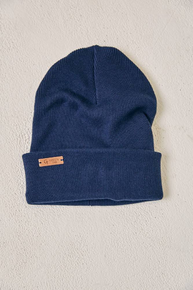 ORGANIC COTTON BEANIE - NAVY