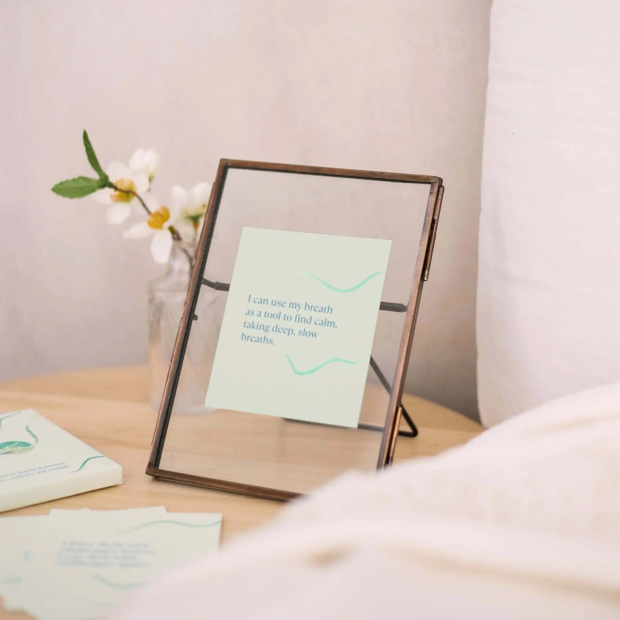 Affirmation Cards With Holder Frame