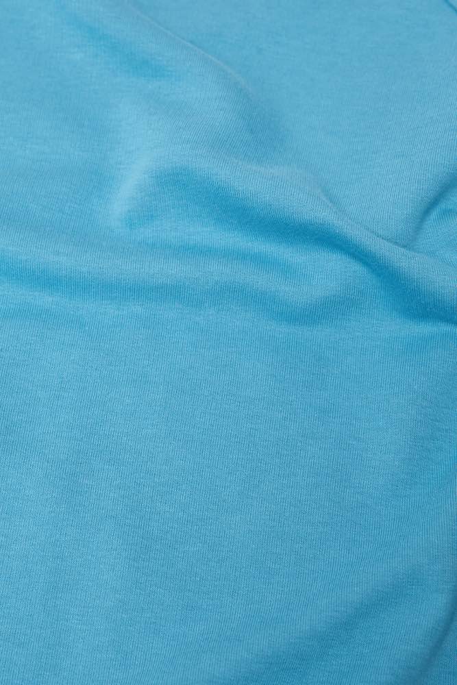 ORGANIC COTTON OVERSIZED SWEATER - CYAN BLUE