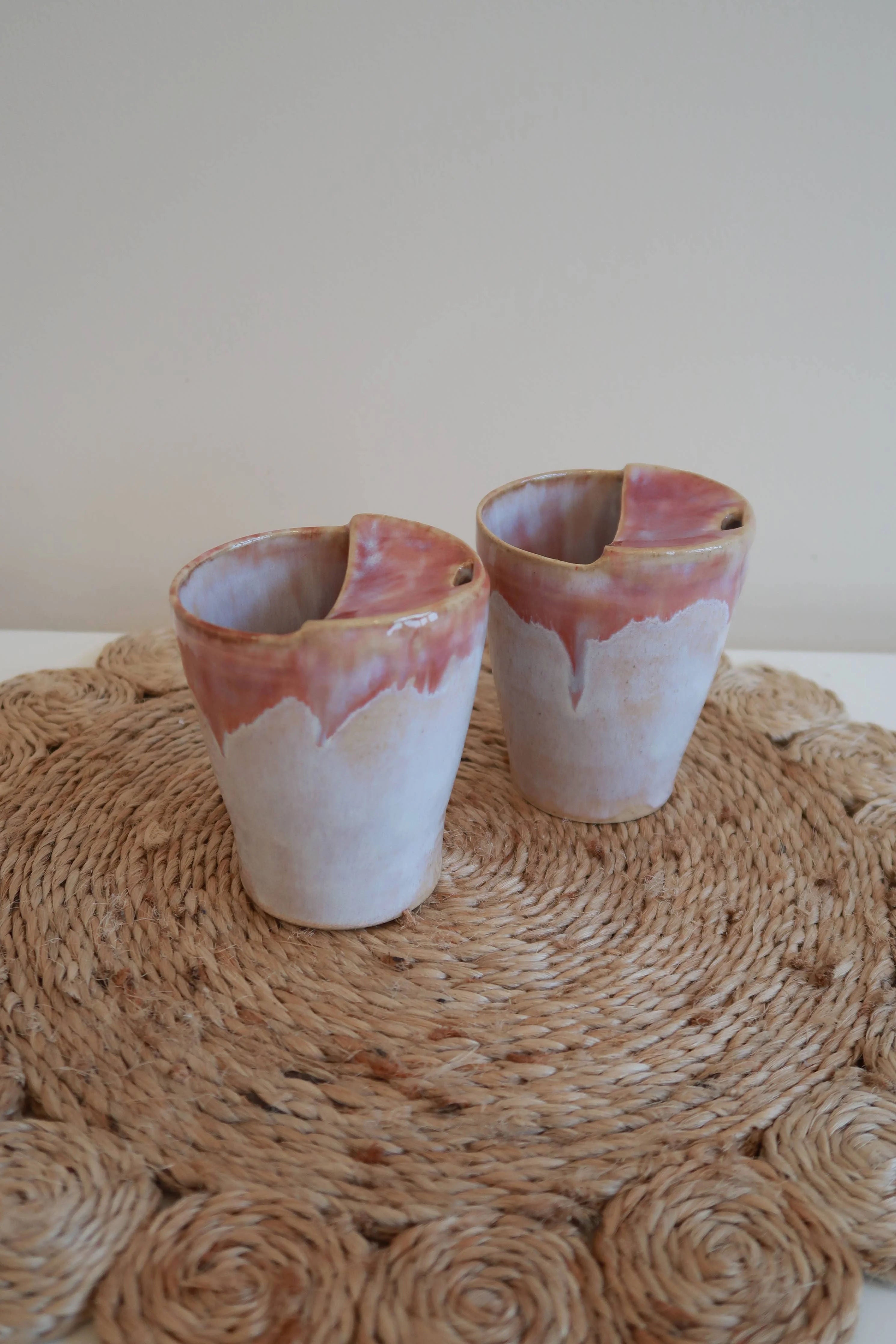 FernwehClayDesigns - Handmade Ceramic Espresso Travel Keep Cup - Pink