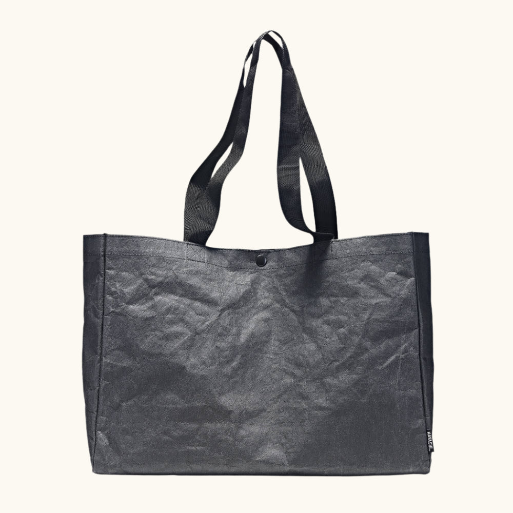 Rei Slouch Vegan Leather Tote Bag -  Black