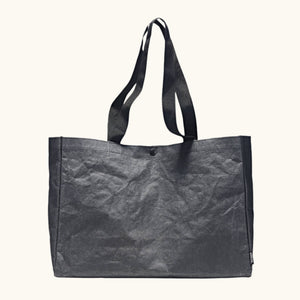 Rei Slouch Vegan Leather Tote Bag -  Black