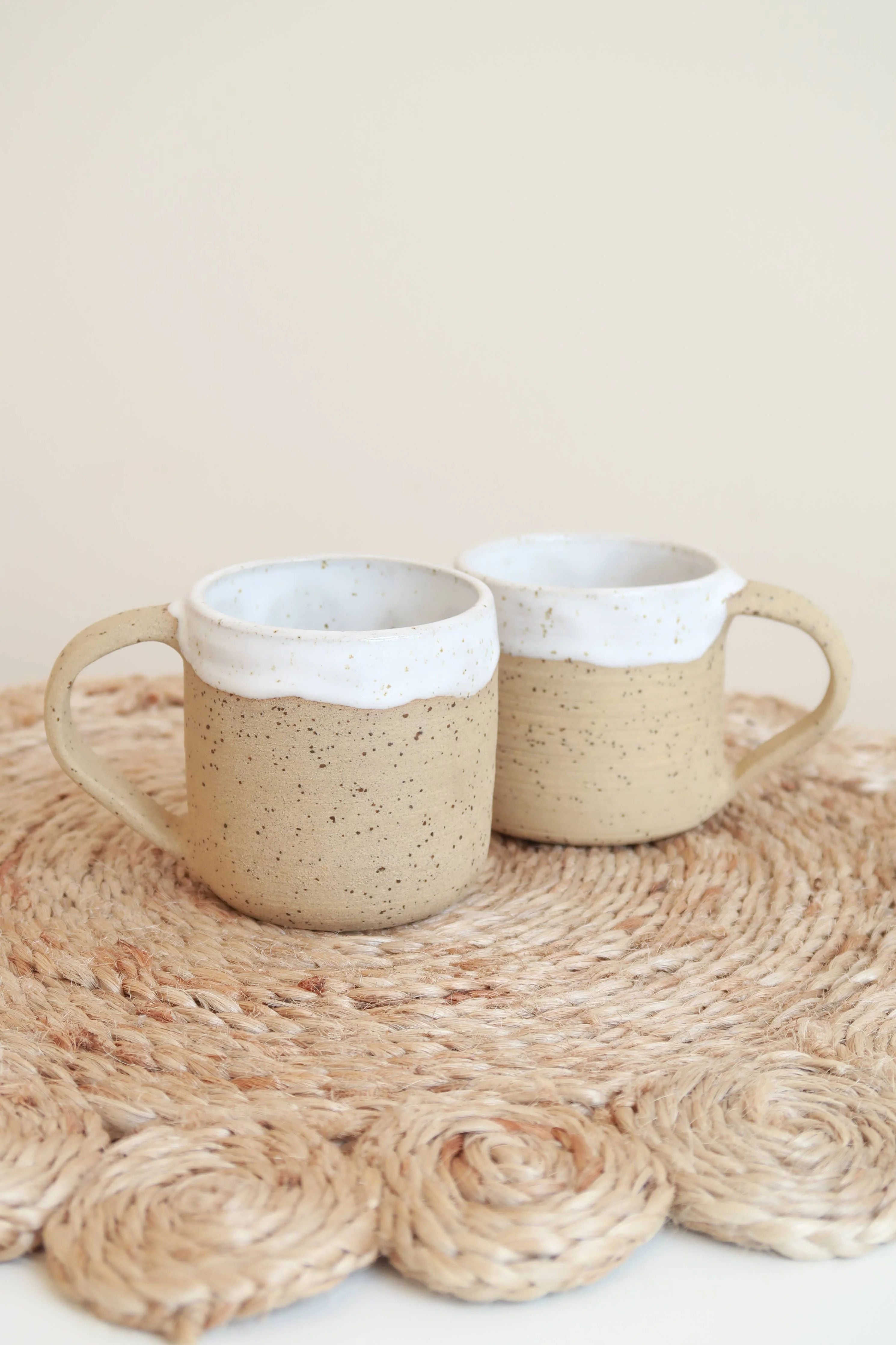 FernwehClayDesigns - Handmade Ceramic Espresso Mug - Speckled Raw Clay