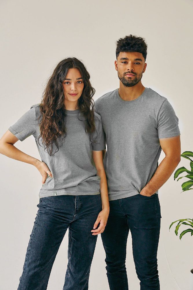 ORGANIC COTTON REGULAR FIT T-SHIRT - GREY HEATHER