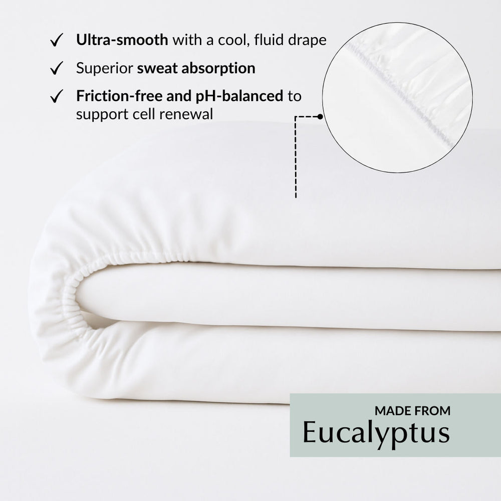 Cool & Comfy Silk Fitted Sheet (Eucalyptus)