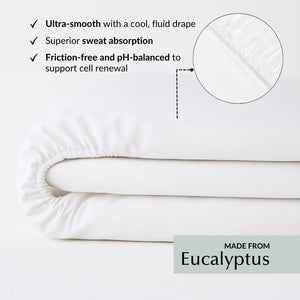 Cool & Comfy Silk Fitted Sheet (Eucalyptus)