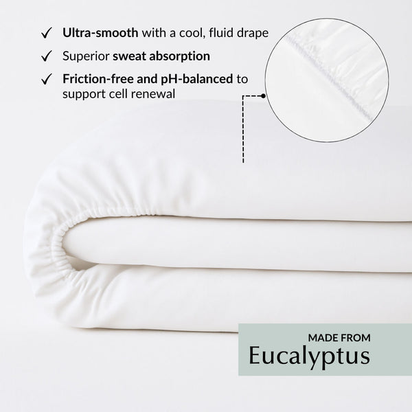 Cool & Comfy Silk Fitted Sheet (Eucalyptus)