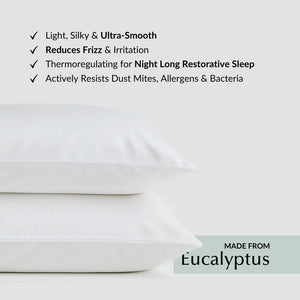 Cool & Comfy Silk Pillowcase Pair (Eucalyptus)