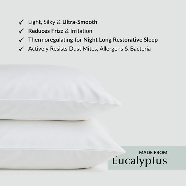 Cool & Comfy Silk Pillowcase Pair (Eucalyptus)