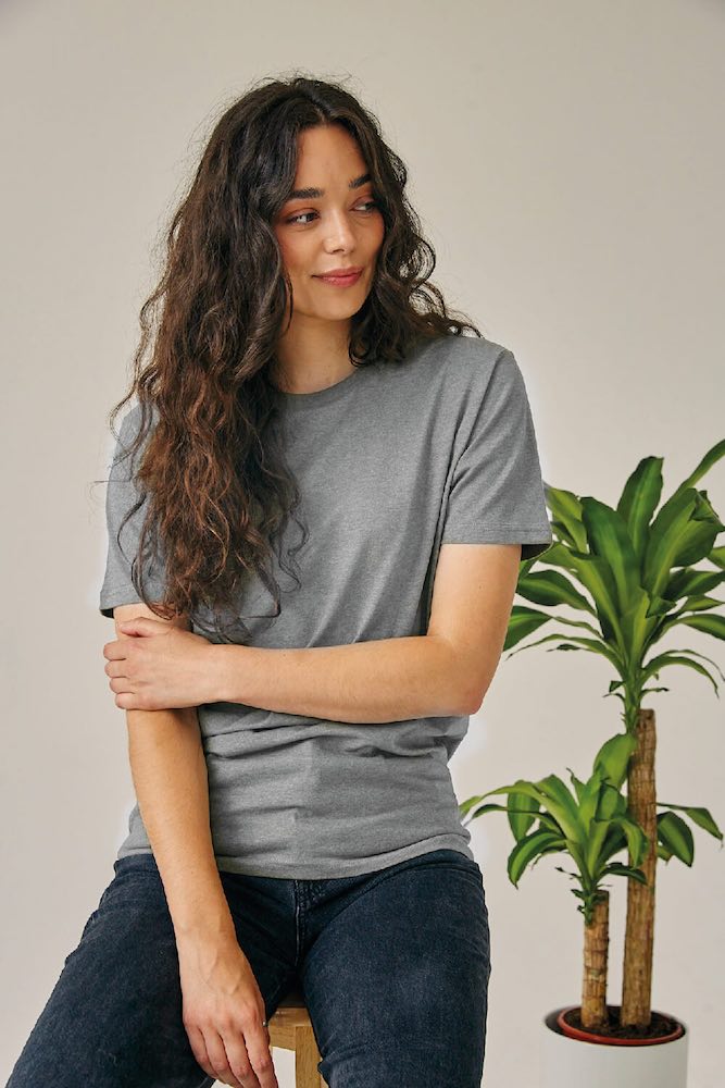 ORGANIC COTTON REGULAR FIT T-SHIRT - GREY HEATHER