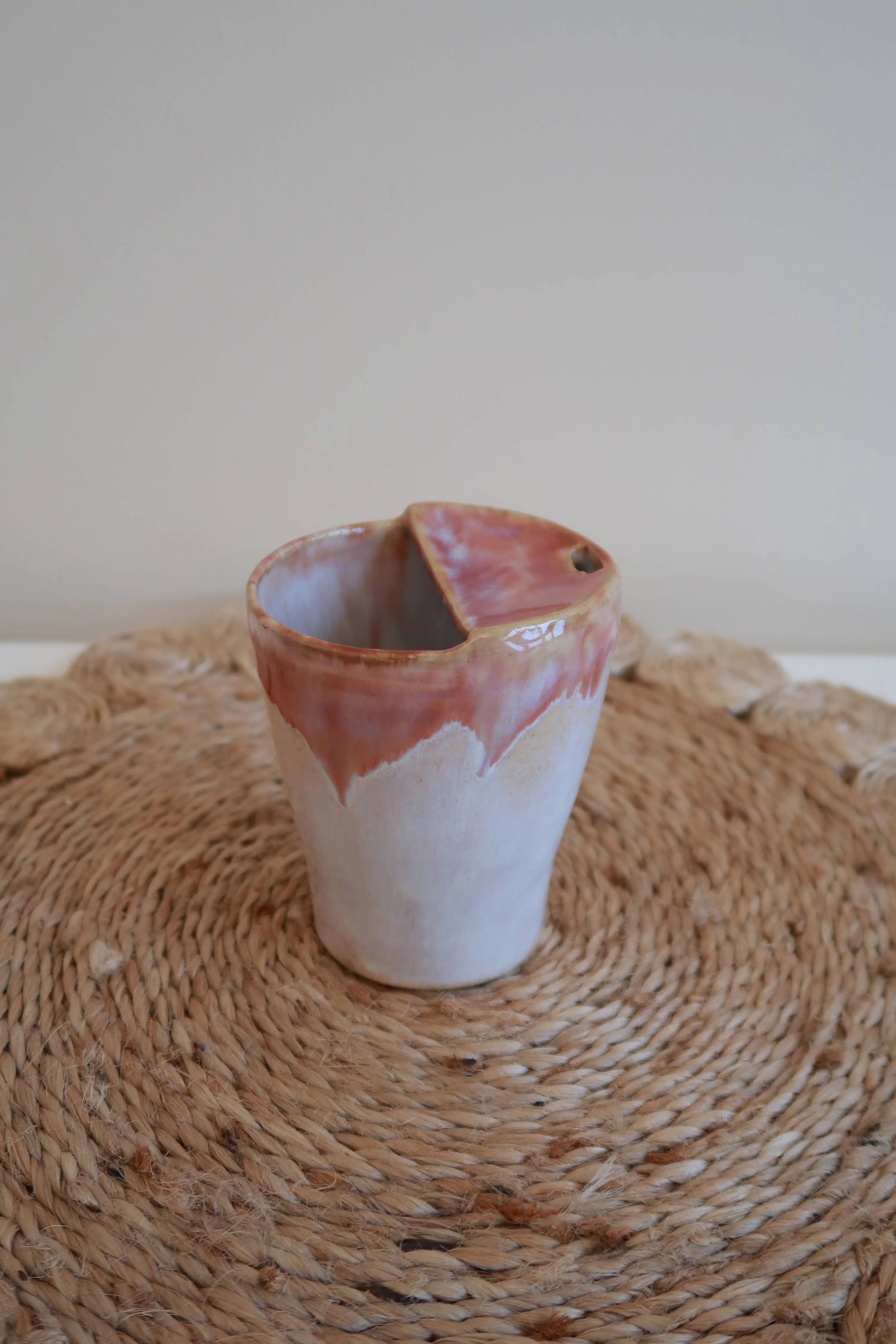 FernwehClayDesigns - Handmade Ceramic Espresso Travel Keep Cup - Pink