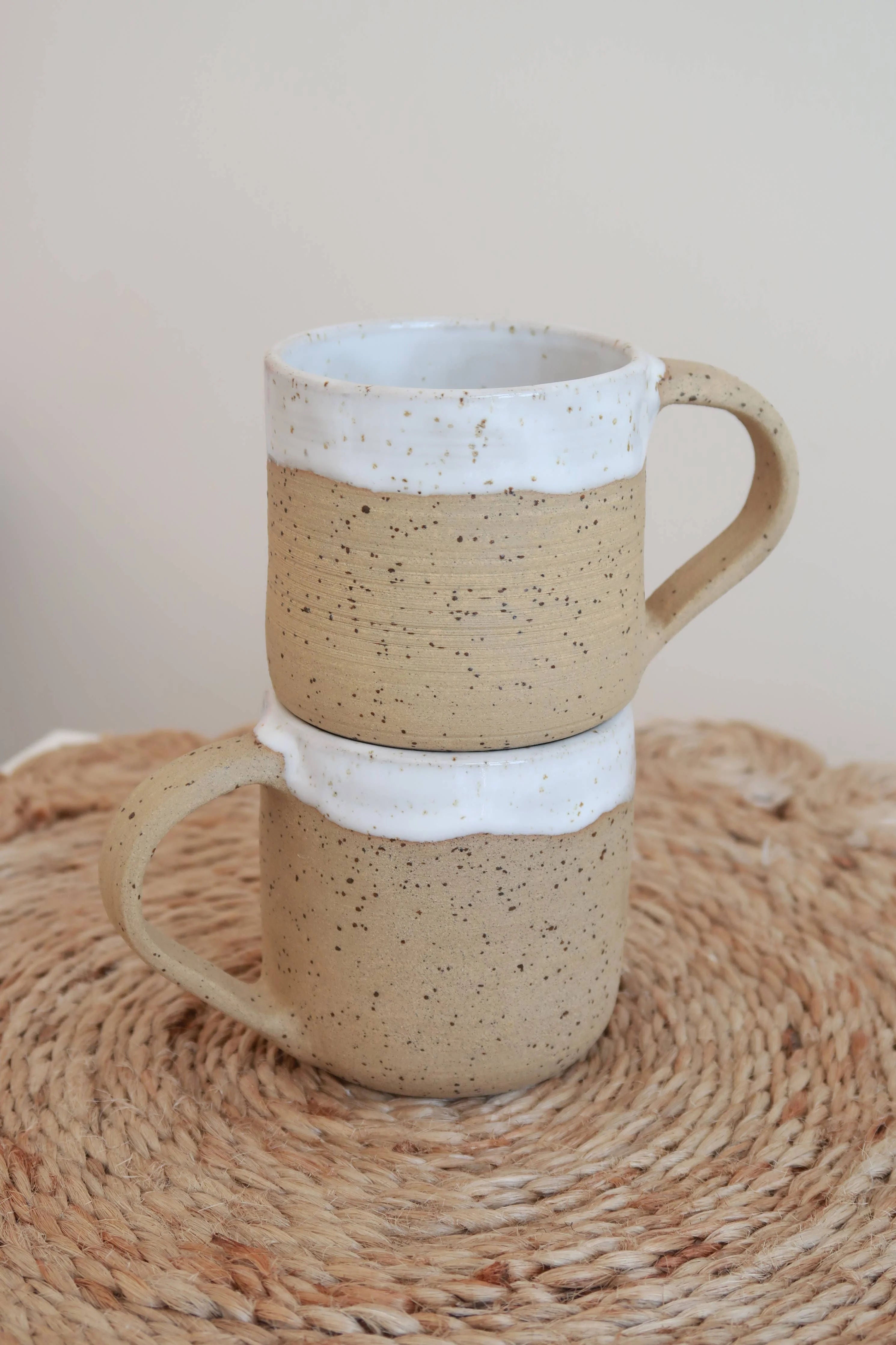 FernwehClayDesigns - Handmade Ceramic Espresso Mug - Speckled Raw Clay