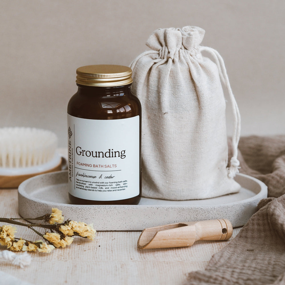 Grounding Foaming Bath Salts - Frankincense & Sweet Orange