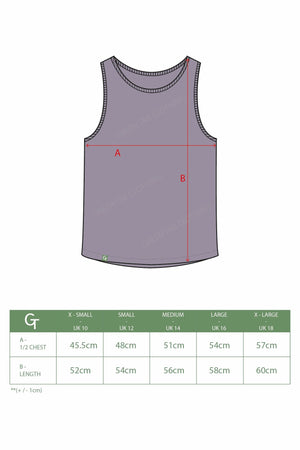 Organic Cotton Cropped Tank Top - Slate Grey