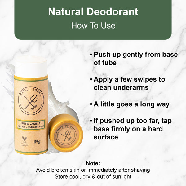 Natural Vegan Deodorant - 65g Paper Tube