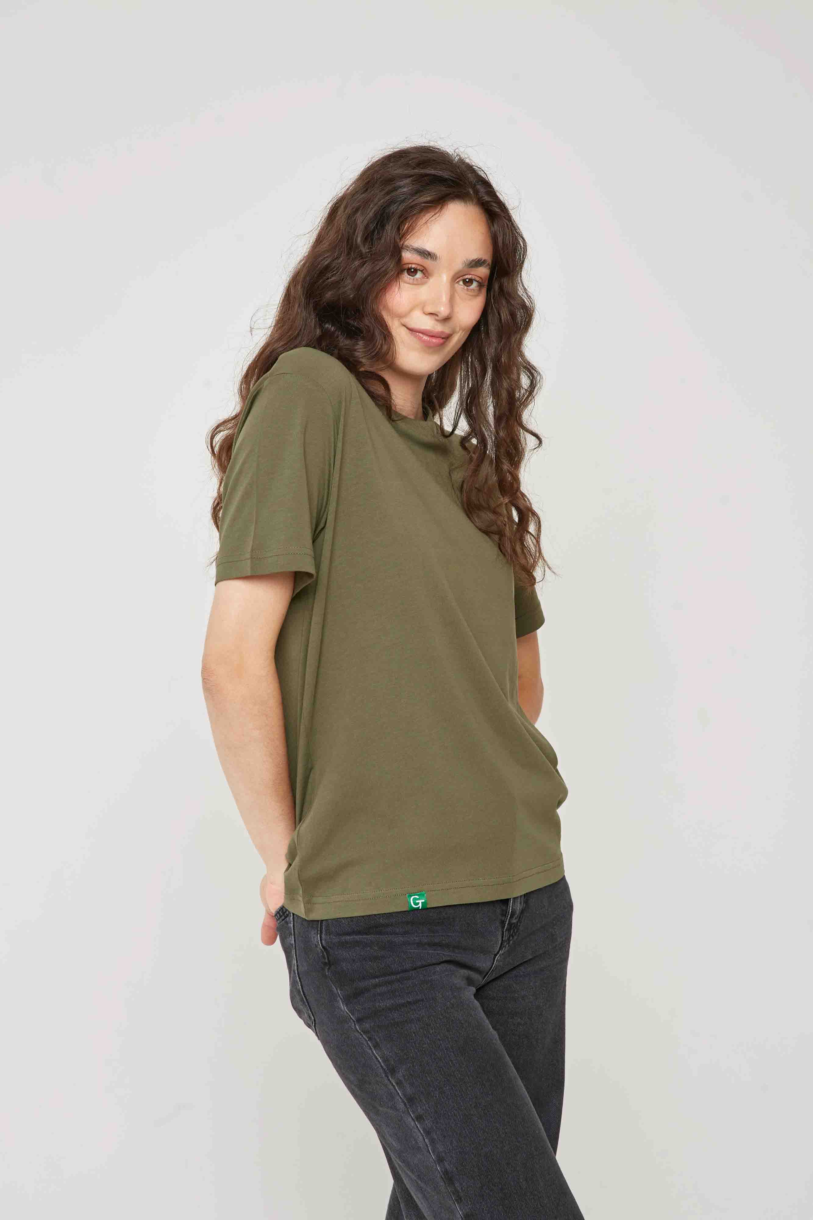 ORGANIC COTTON RELAXED T-SHIRT - KHAKI