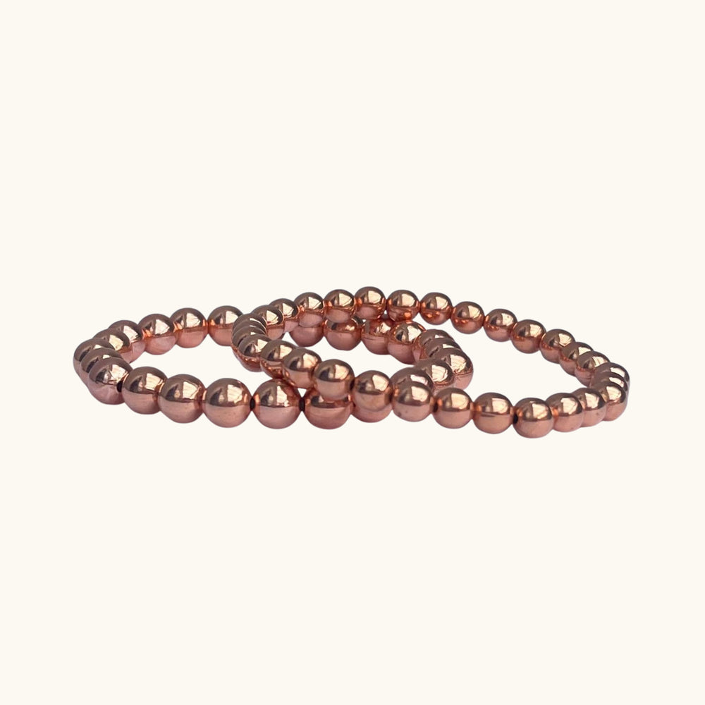 Solid Copper Healing Bracelet | Raw Copper Beads | Arthritis & Joint Support | 8mm beads
