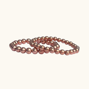 Solid Copper Healing Bracelet | Raw Copper Beads | Arthritis & Joint Support | 8mm beads