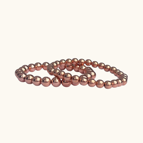 Solid Copper Healing Bracelet | Raw Copper Beads | Arthritis & Joint Support | 8mm beads